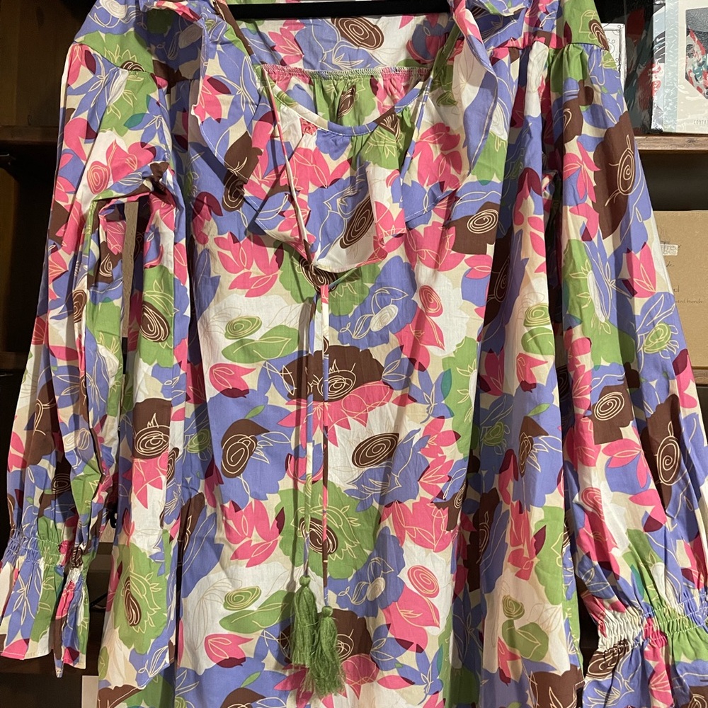 SOLD PRICE DROP First Love Colorful Floral Blouse